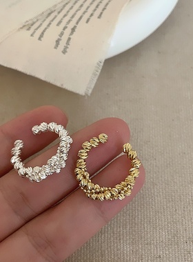 设计感缠绕金属球开口戒指女小众个性独特百搭气质时尚指环戒子