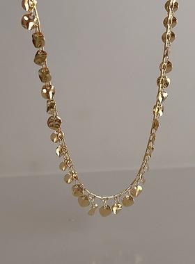 超仙亮片流苏项链女设计感小众个性简约百搭气质时尚颈链锁骨链