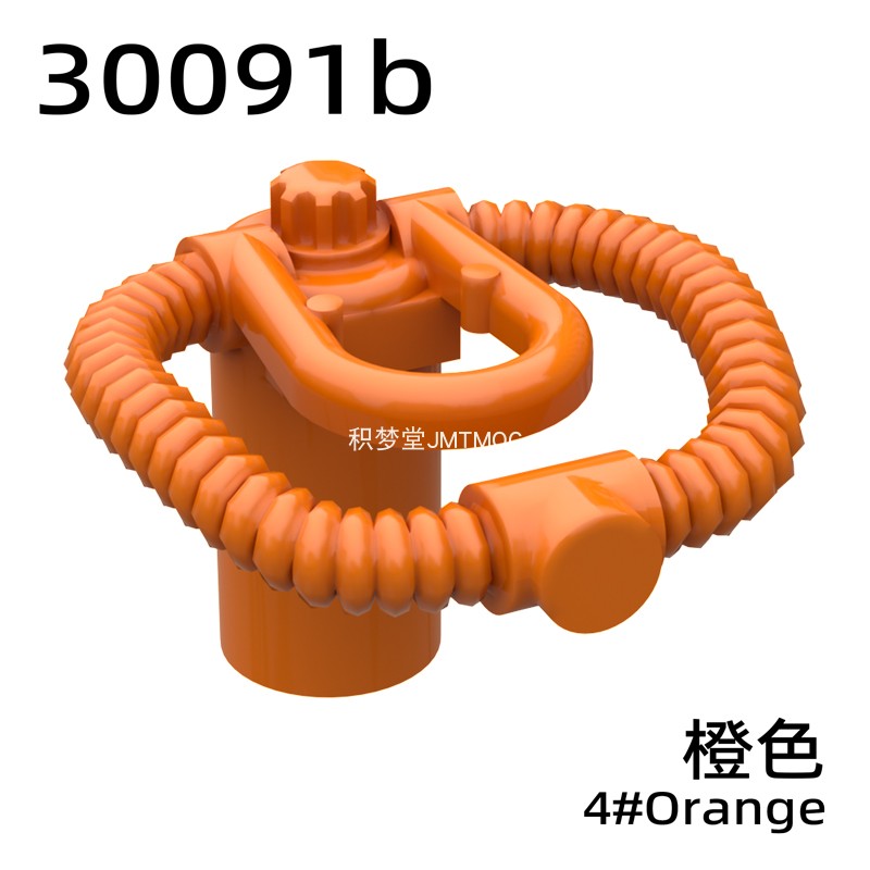 潮积30091小颗粒积木人仔零件 潜水员氧气瓶装备 拼装玩具配件