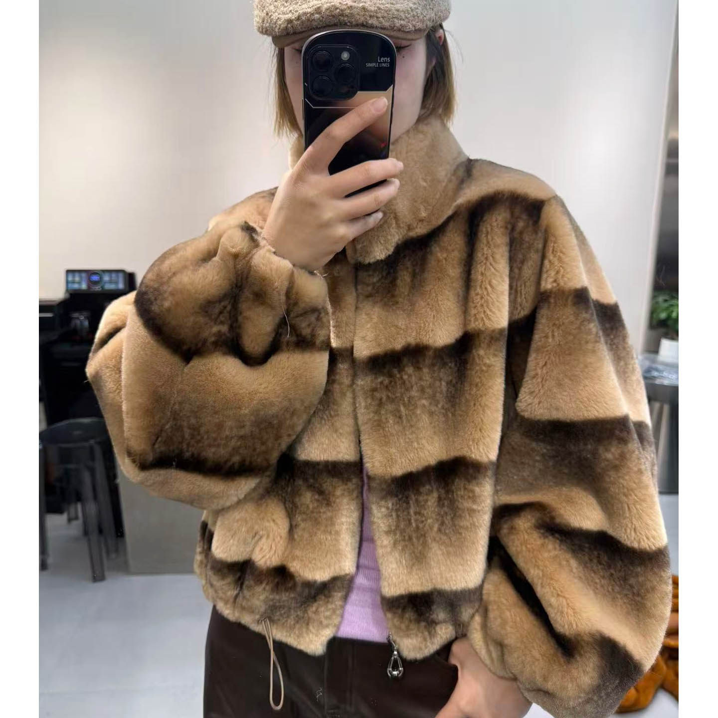 仿貂绒皮毛一体外套女短款皮草立领灯笼袖宽松感上衣冬季新款,女装/女士精品,皮草,淘宝优惠券,粉丝福利购,淘宝优惠卷