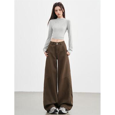 美拉德棕咖色水洗做旧牛