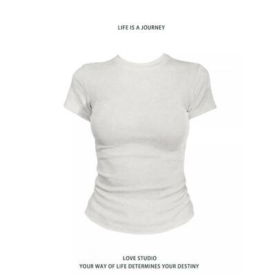 美式辣妹款纯色紧身显瘦