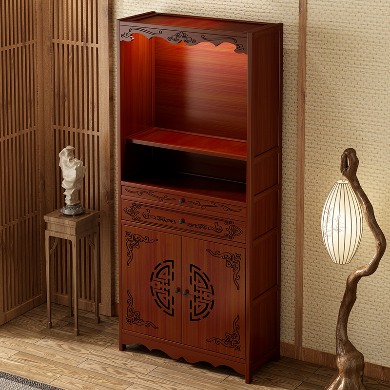 供桌香案家用新中式佛龛供台财神爷供奉带门靠墙堂屋观音佛像供柜