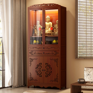 佛龛供桌佛台进门客厅风水玄关台家用新中式中堂供奉桌财神爷柜子