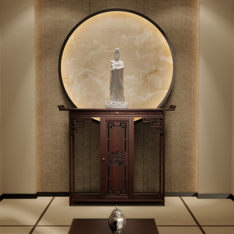 供桌神台条案家用香火桌新中式案台观音供奉柜子多功能简易玄关台