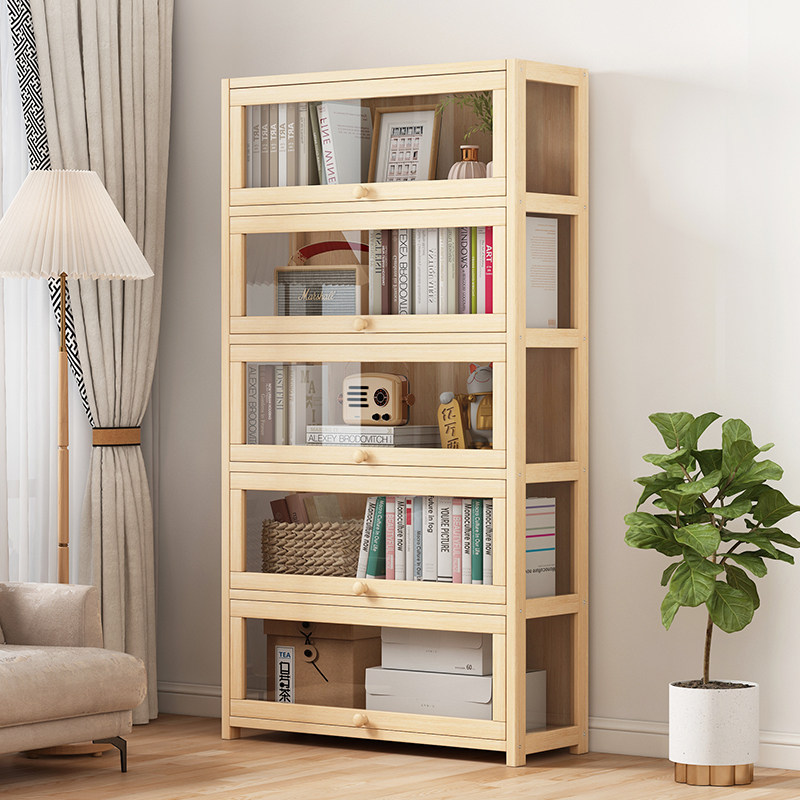 竹雅荟实木经济型书架置物柜