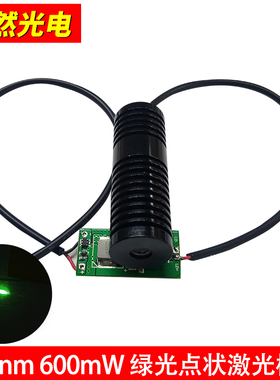 大功率绿色点光斑激光灯模组520nm600mw激光指示器定位灯12V厂家