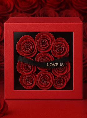礼盒玫瑰纪念情侣生日限定轻奢高档情人女友女神惊喜求婚订婚送礼
