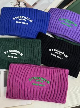 新款网红发箍护额保暖加大宽边头套冬天外出防风保暖护耳发带头箍