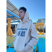 Medria 秋冬潮上衣帽衫 huhaohangtime联名感恩刺绣卫衣抓绒美式