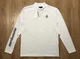 出口日韩企鹅高尔夫男装长袖T恤春秋弹力平纹花纱速干内衣打底衣