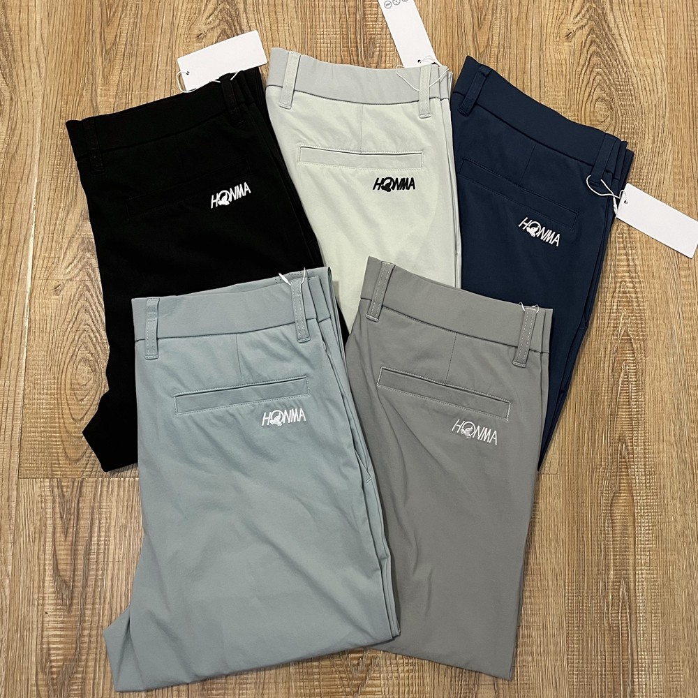 热销日韩高尔夫男装长裤时尚薄款修身松紧腰弹力速干运动休闲球裤