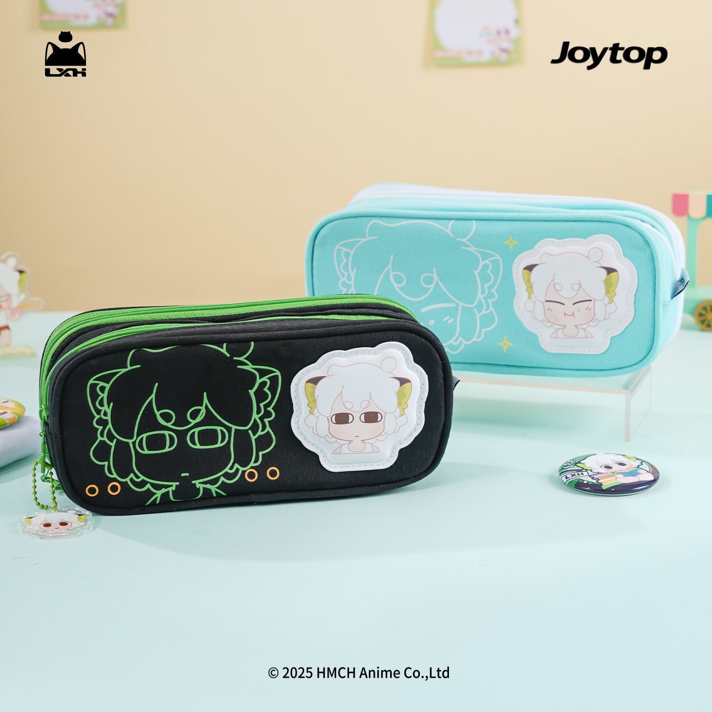 悦木罗小黑战记双层大容量笔袋