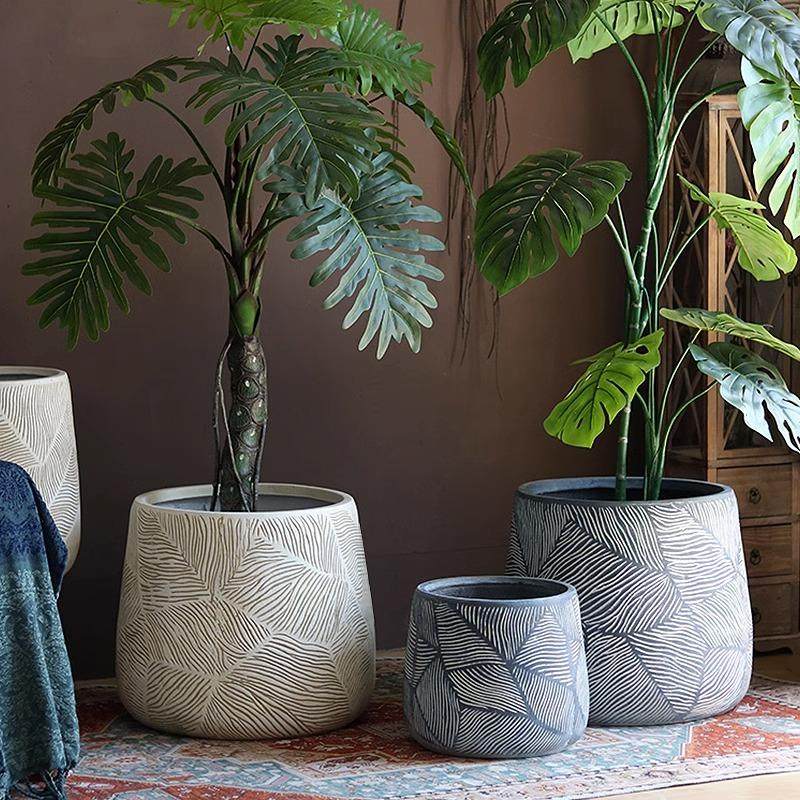 北欧简约家用花盆客厅室内特大口径落地圆形透气加厚耐用绿植盆栽,家居饰品,花盆,淘宝优惠券,粉丝福利购,淘宝优惠卷