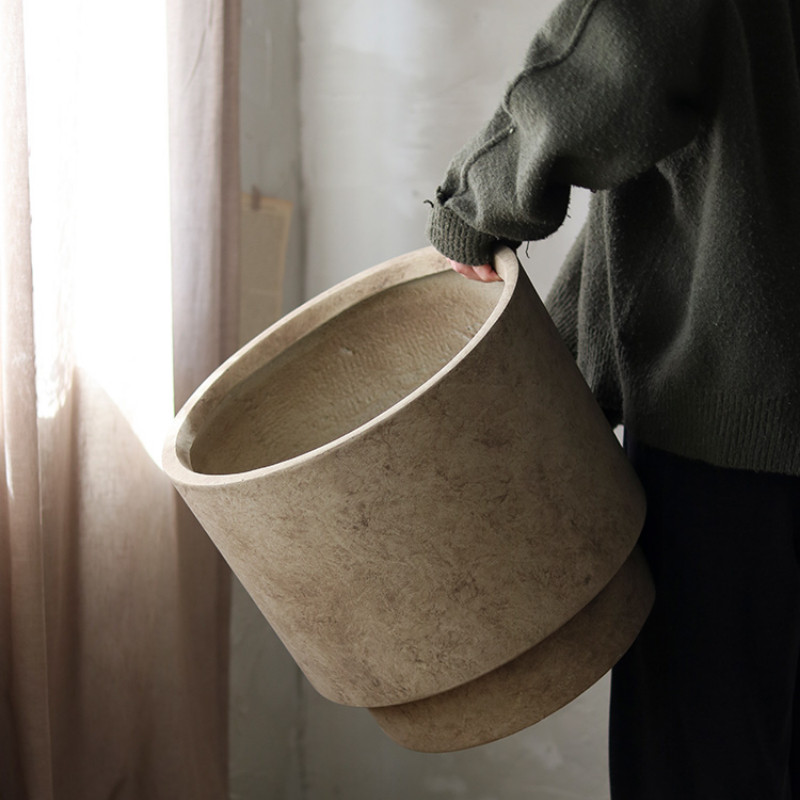 北欧镁泥大口径花盆落地民宿酒店