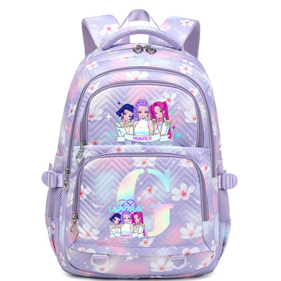 猎魔女团字母印花双肩包