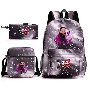 kpop demon hunters双肩包猎魔女团印花学生书包挎包笔袋套装
