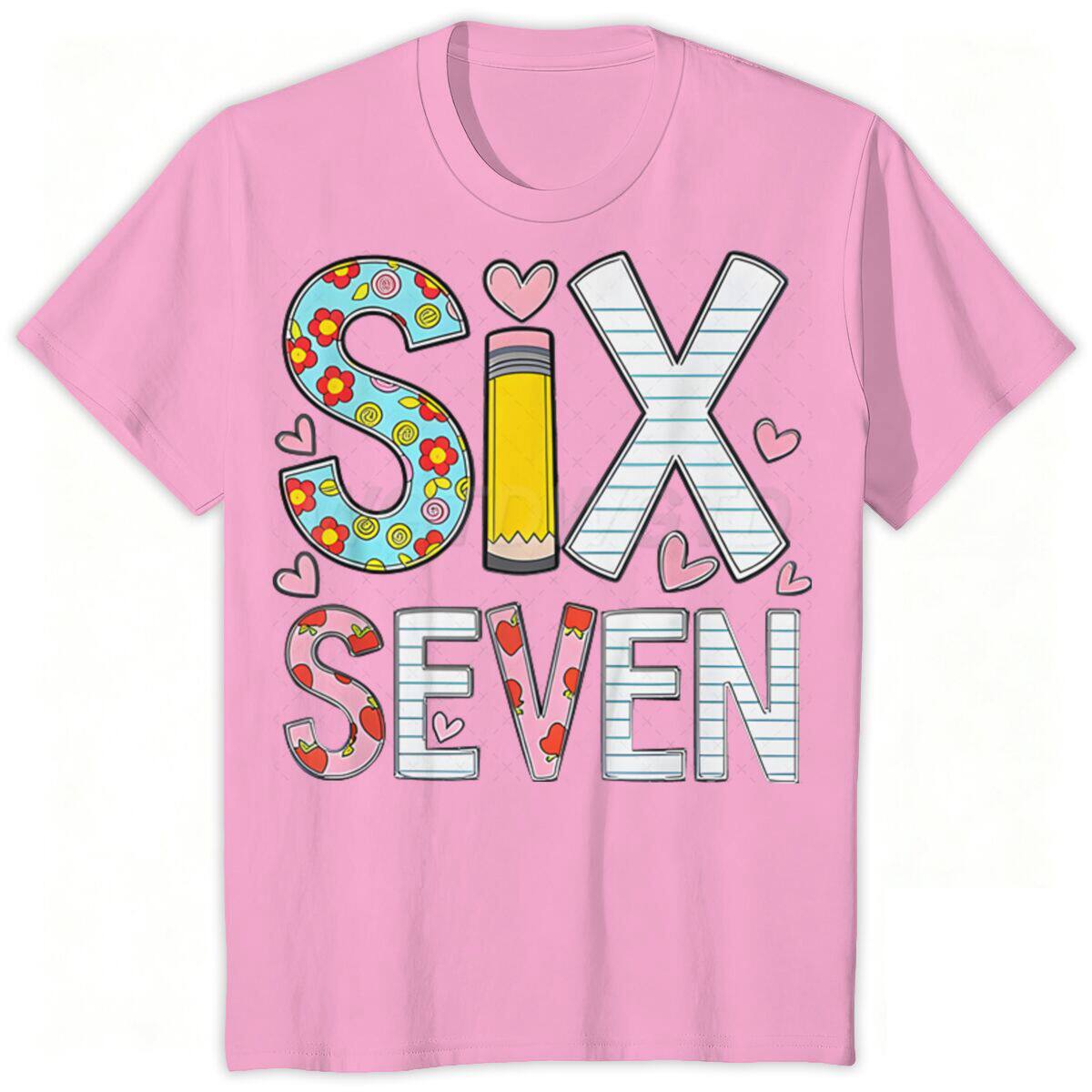 欧美SixSeven67印花短