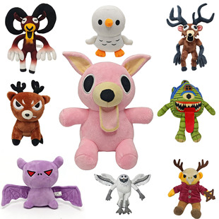 森林99夜恐怖游戏99Nights张嘴麋鹿玩具毛绒玩偶