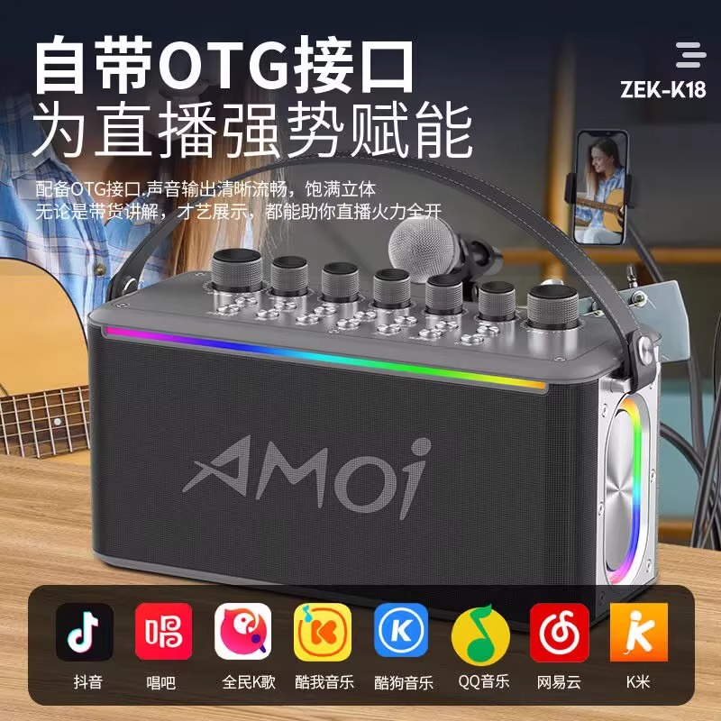 夏新家庭KTV一体机声卡K歌音响