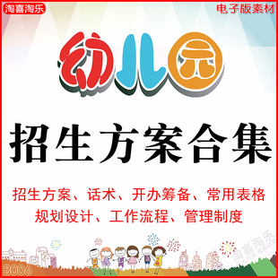 幼儿园招生活动策划方案工作流程与宣传话术技巧培训营销管理资料