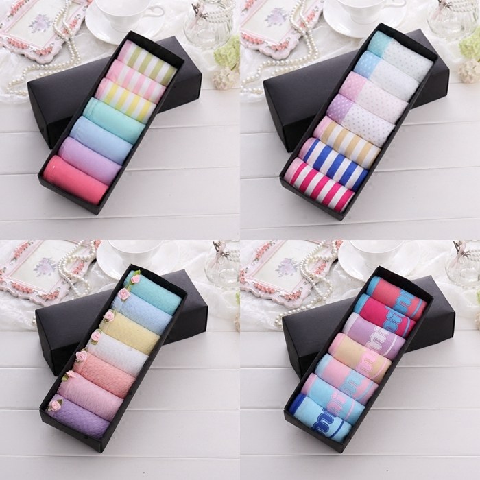 内裤女纯棉中腰学生清新盒装低腰简约抗菌5条女土女生女装雷丝100