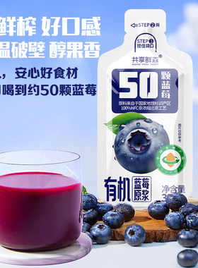 贵州有机蓝莓原浆 NFC 原汁花青素 无额外添加独立袋装 15 袋