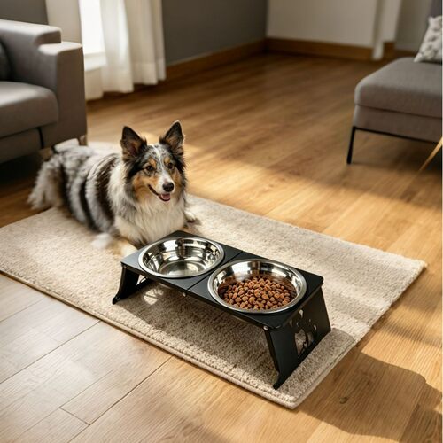 宠物用品慢食碗架猫食盆