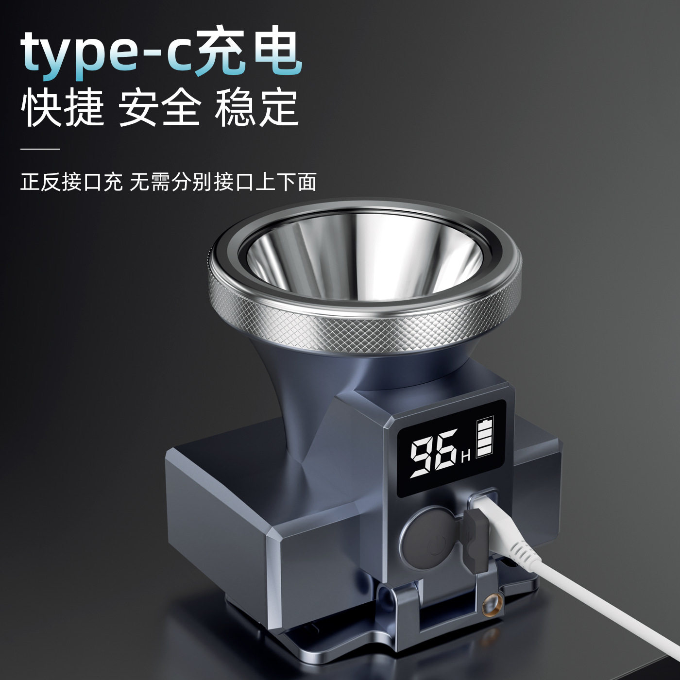 LED头灯超长续航双锂电激