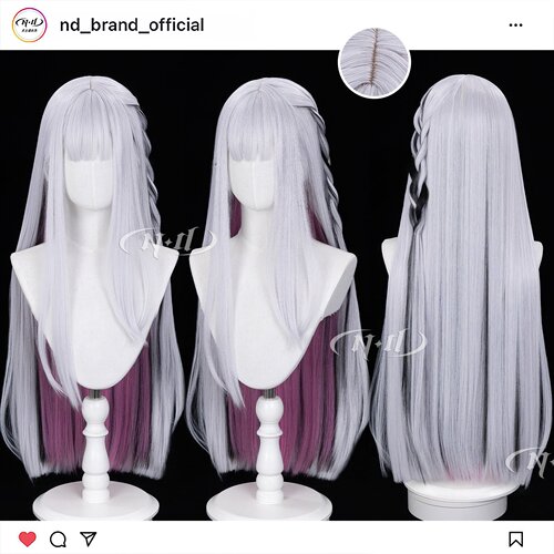 ND家】虚照 80cm 特调紫调白 崩坏星穹铁道 Nihilux 角色cos假发