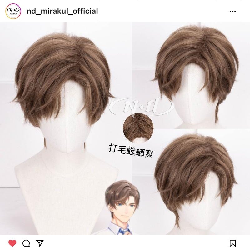 无需修剪！ND家】左然 未定事件簿 cos假发 造型款 斜分螳螂窝图片
