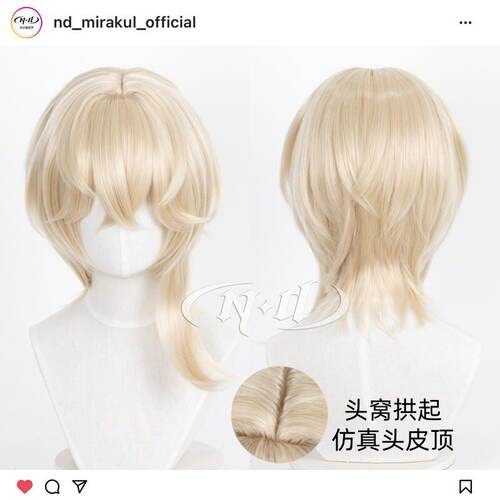 ND家】圣约送葬人 明日方舟 角色款cos假发 仿真头皮顶