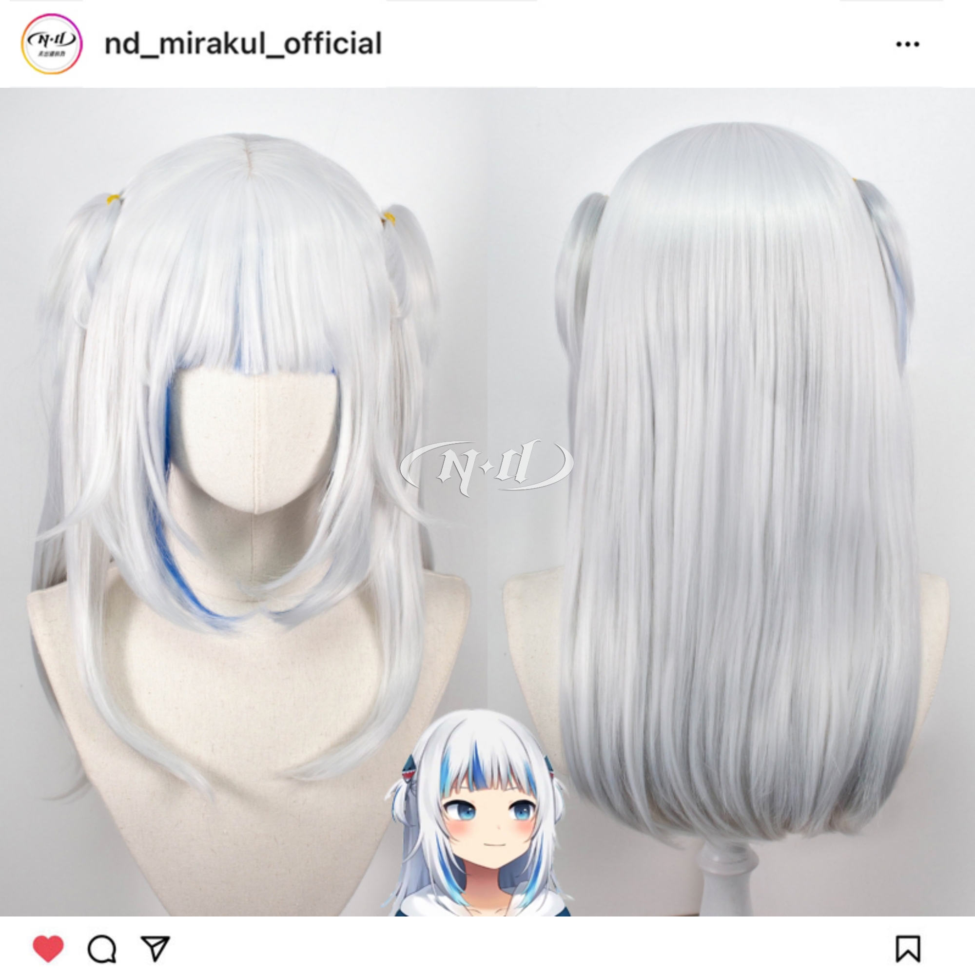 无需修剪！GawrGura造型款假发