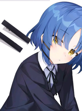 包邮 孤独摇滚山田凉发夹黑色一字夹头饰cosplay道具