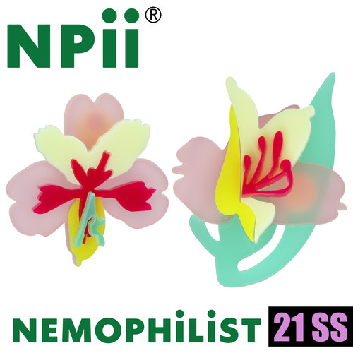 NPii21SS六初花耳环设计师花卉灵