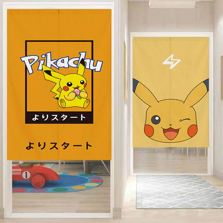卡通布艺幼儿园卫生间遮挡隔断帘