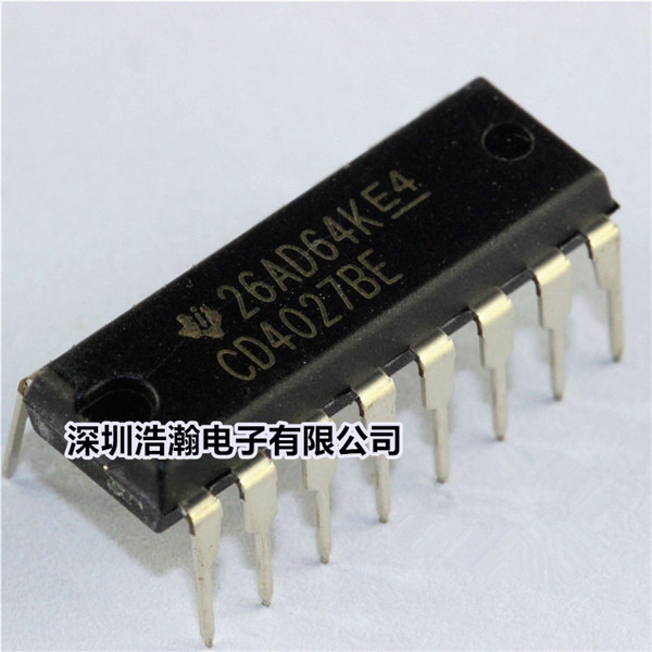 CD4027全新 CD4027BE CD4027BD 直插 DIP-16 双J-K主从触发器