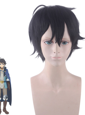 公主连结Re:Dive佑树黑色短发翻翘反翘毛少年汉子呆毛cosplay假发