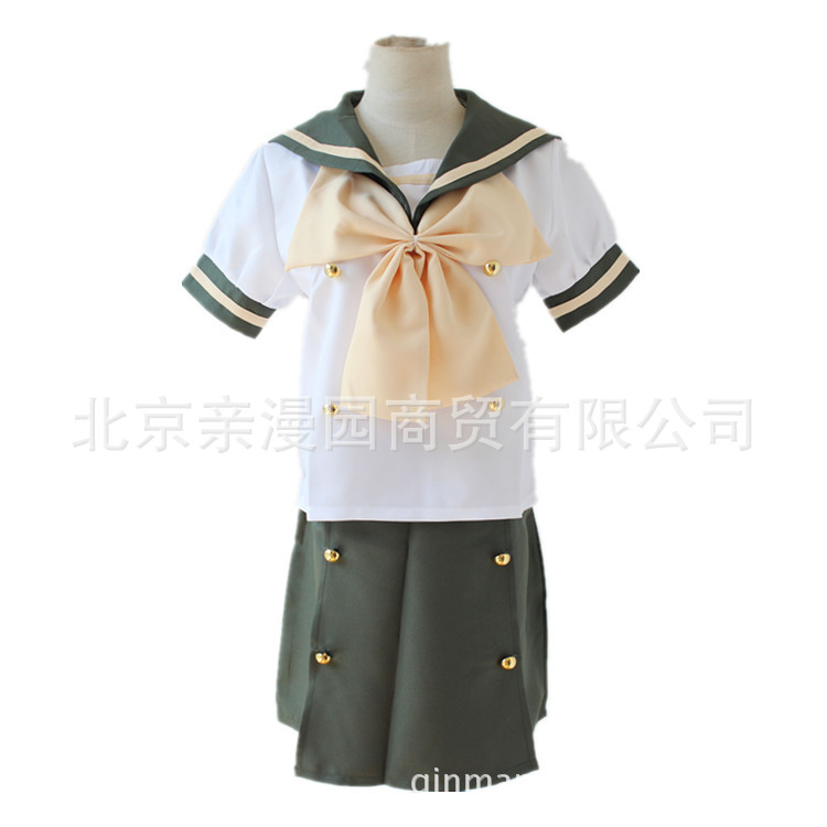 灼眼的夏娜cosplay衣服装 水手制服JK白上衣黑裙子+大蝴蝶结 套装