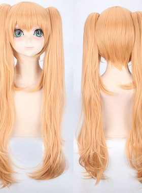 少女前线/跳票前线 UMP45/UMP9 金色金黄色长发双马尾假毛COS假发
