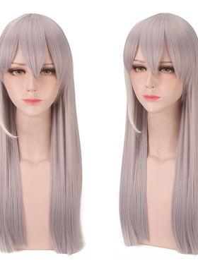 IDOLiSH7前辈组Re:vale千 粉色银灰色 长发长直发混色假毛cos假发