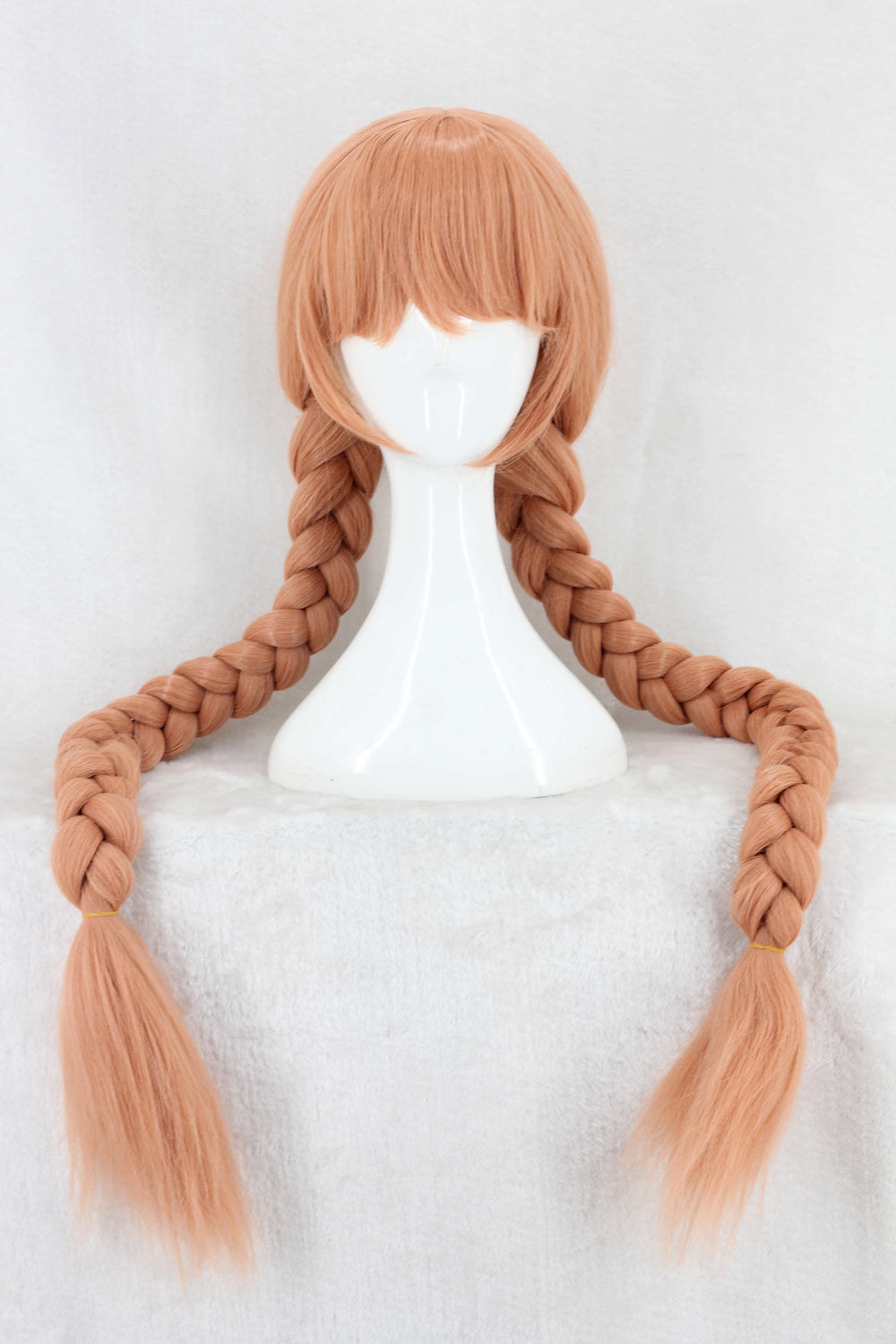 魔法少女育成计划 最高速 粉色100cm米长发双麻花辫子假毛cos假发