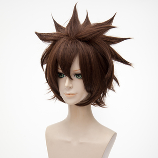 泽田纲吉27安迷修 棕色爆炸头 万用短发 假毛cosplay假发 现货