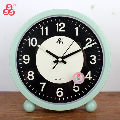 三五牌夜光大字简约现代座钟客厅钟表桌面老人时钟北欧摆台式台钟