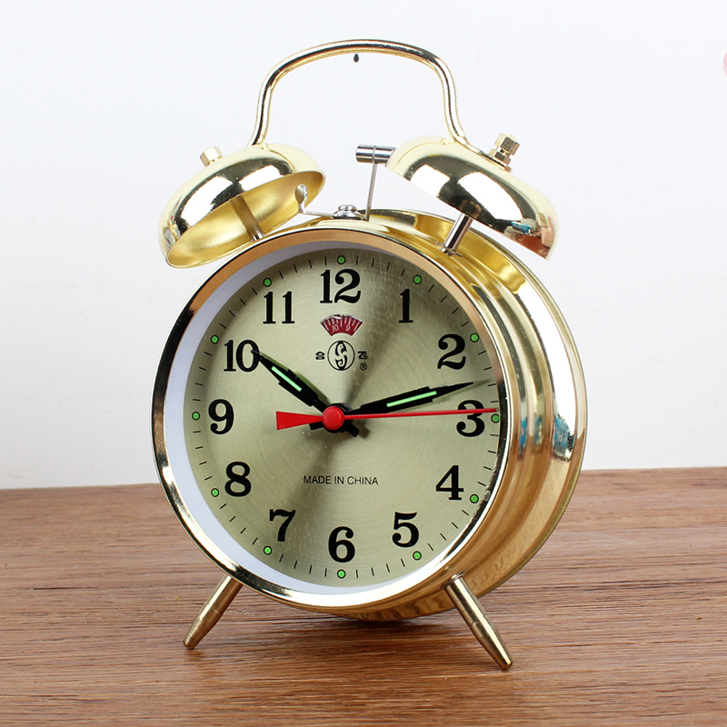 机械闹钟合飞马蹄钟表超大铃声