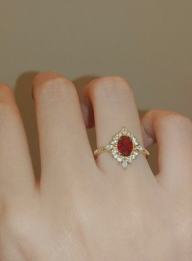 中古宫廷风马眼形戒指