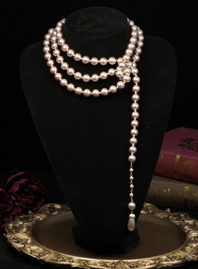 轻奢法式串珠项链多种戴法