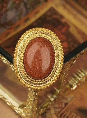 《伊莎贝拉》美产打标复古椭圆活口戒指轻奢高级感开口可调节指环