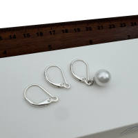925 sterling silver ear hook accessories, French buckle diy earrings, change hooks, anti-loss, non-allergic silver jewelry, loose-fitting ear rings, plain silver thumbnail 6