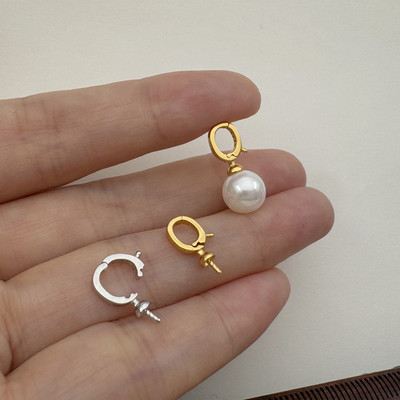 S925纯银吊坠空托万能diy配件